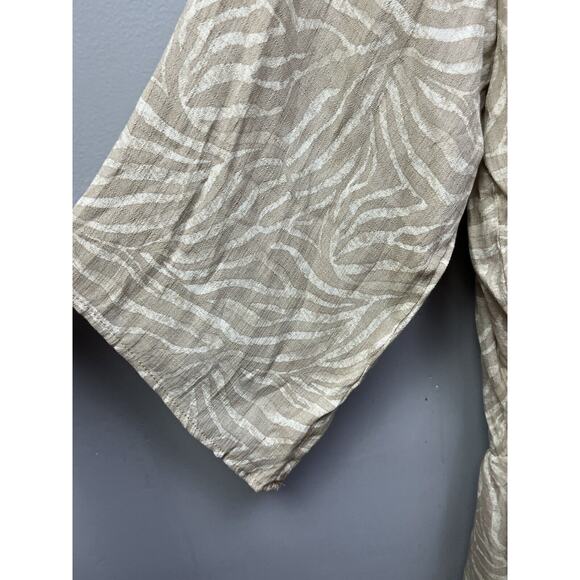 New Directions Ruffle Dress Womens large Desert Tiger Hot Tropics NEW‎ Tiered - Picture 10 of 10